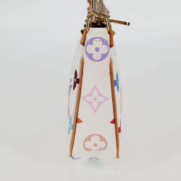 LOUIS VUITTON Multicolor Pochette Accessoires Pouch White M92649 LV Auth 129011V - Picture 5 of 16